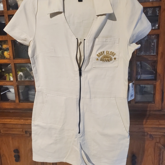 Body Glove Cream Jumpsuit with Gold Accents - Picture 1 of 10